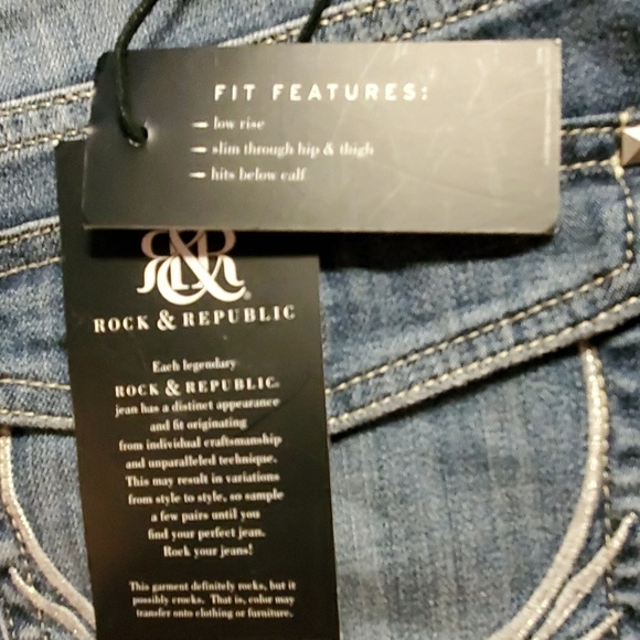 Rock & Republic Low Rise Kendall Cropped Jeans - Picture 4 of 6